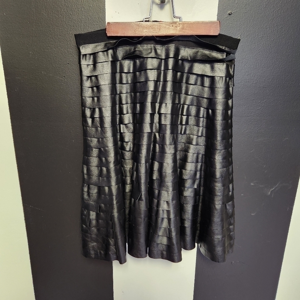 Gothic industrial layered vinyl skirt